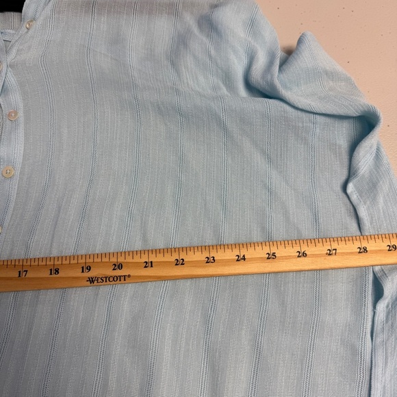 L*Space Light Blue Oversized Beach Cover Up Viscose Button Down Shirt Dress XS/S - Picture 10 of 13